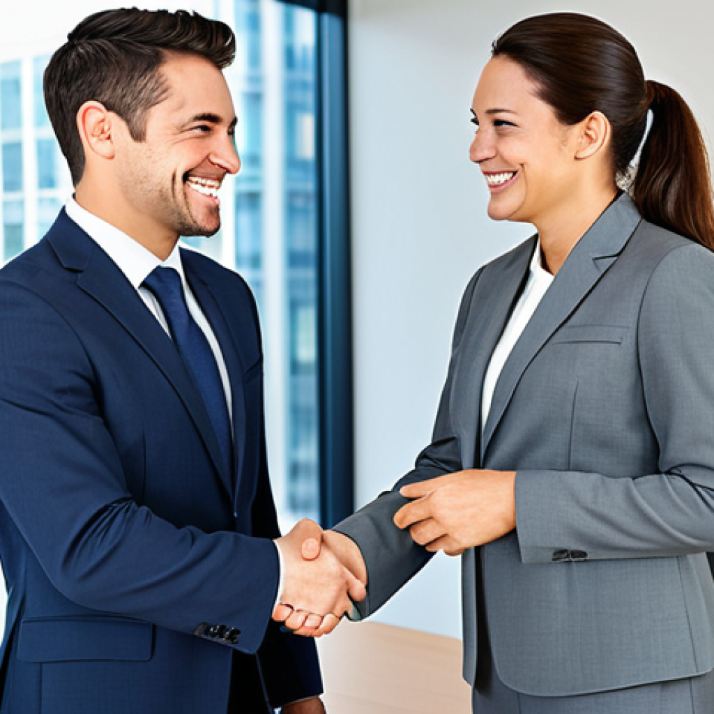공인중개사 연봉 평균 및 지역별 차이 - **

"A professional businesswoman in a modest business suit, smiling confidently while shaking hands...