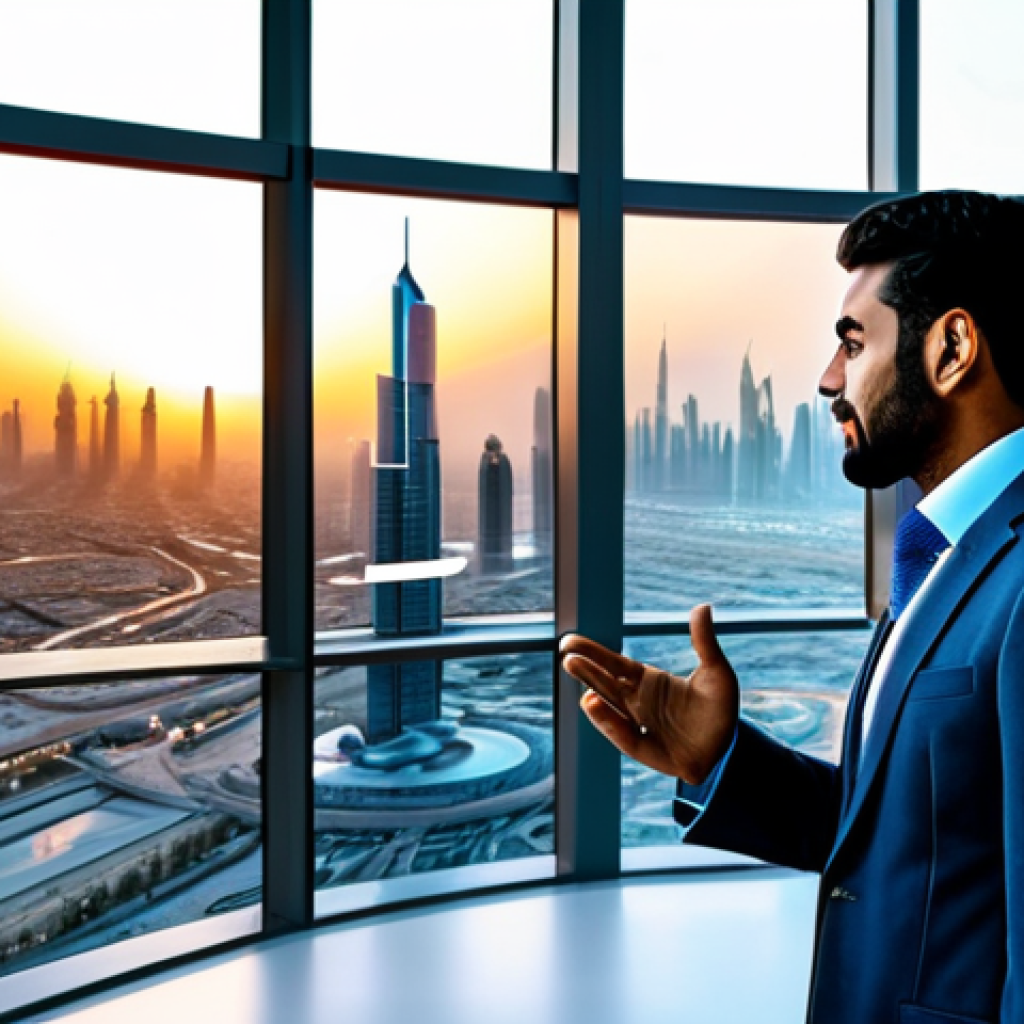 공인중개사와 최신 부동산 기술의 접목 사례 연구 - **AI-Powered Real Estate Market Analysis**
    A sophisticated, confident male Arab real estate agen...