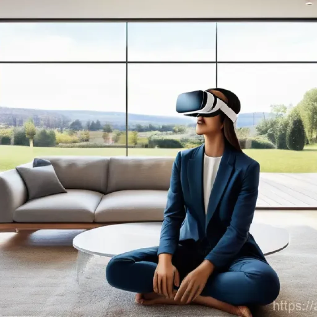 공인중개사와 부동산 관련 최신 기술 사례 연구 - **Prompt: "An immersive virtual reality real estate tour.** A sophisticated young Arab professional,...