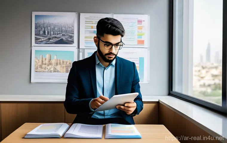 공인중개사 시험 대비 효과적인 스터디 방법 - **Prompt 1: The Smart Real Estate Student**
A young Arab man in his early twenties, dressed in a...