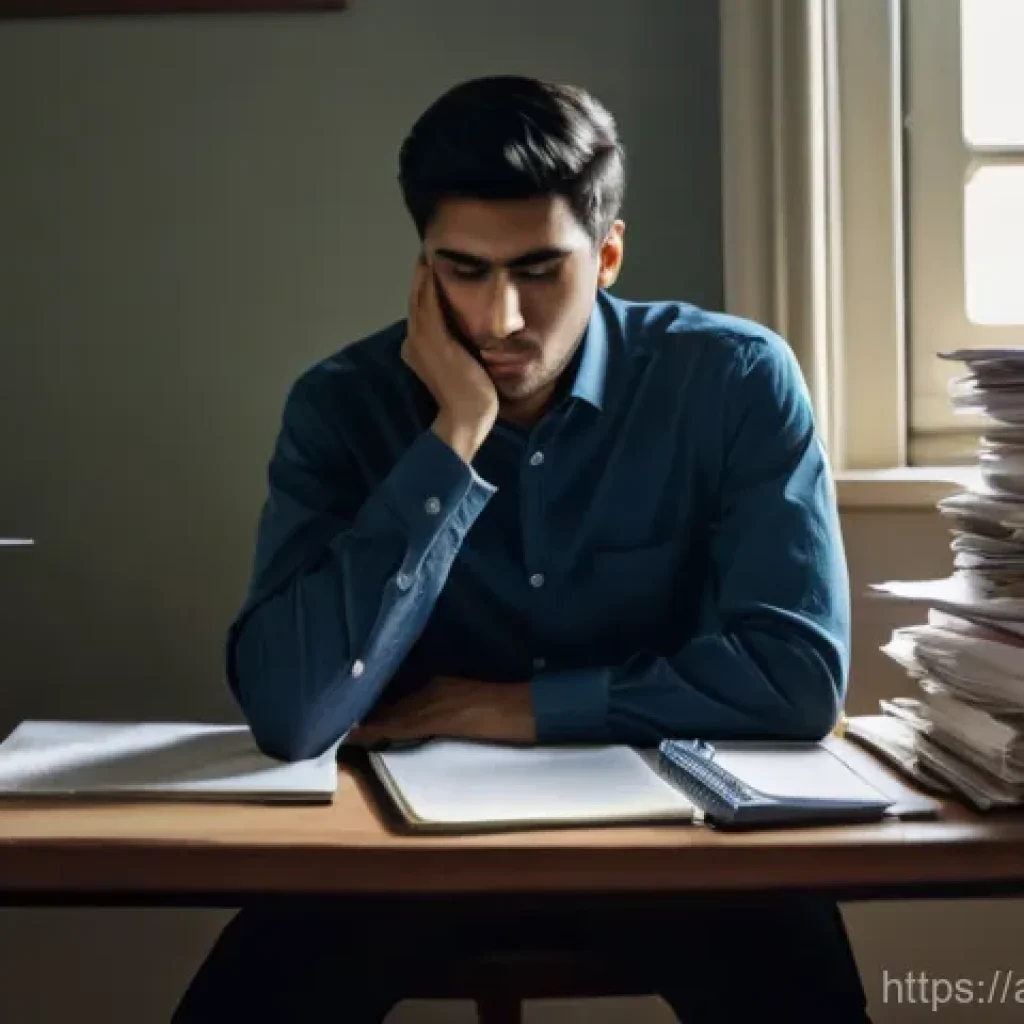 공인중개사 시험 대비 노트 정리 방법 - **Prompt Title: The Burden of Disorganized Notes**

    **Image Prompt:** "A realistic, full-body sh...