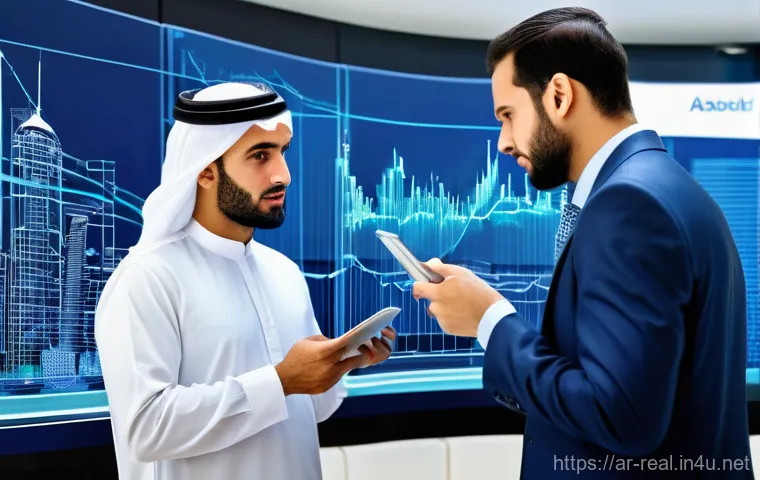 공인중개사와 부동산 정책 변화의 상관관계 - **Prompt:** A dynamic, modern cityscape in a prominent Arab capital, with a diverse group of profess...