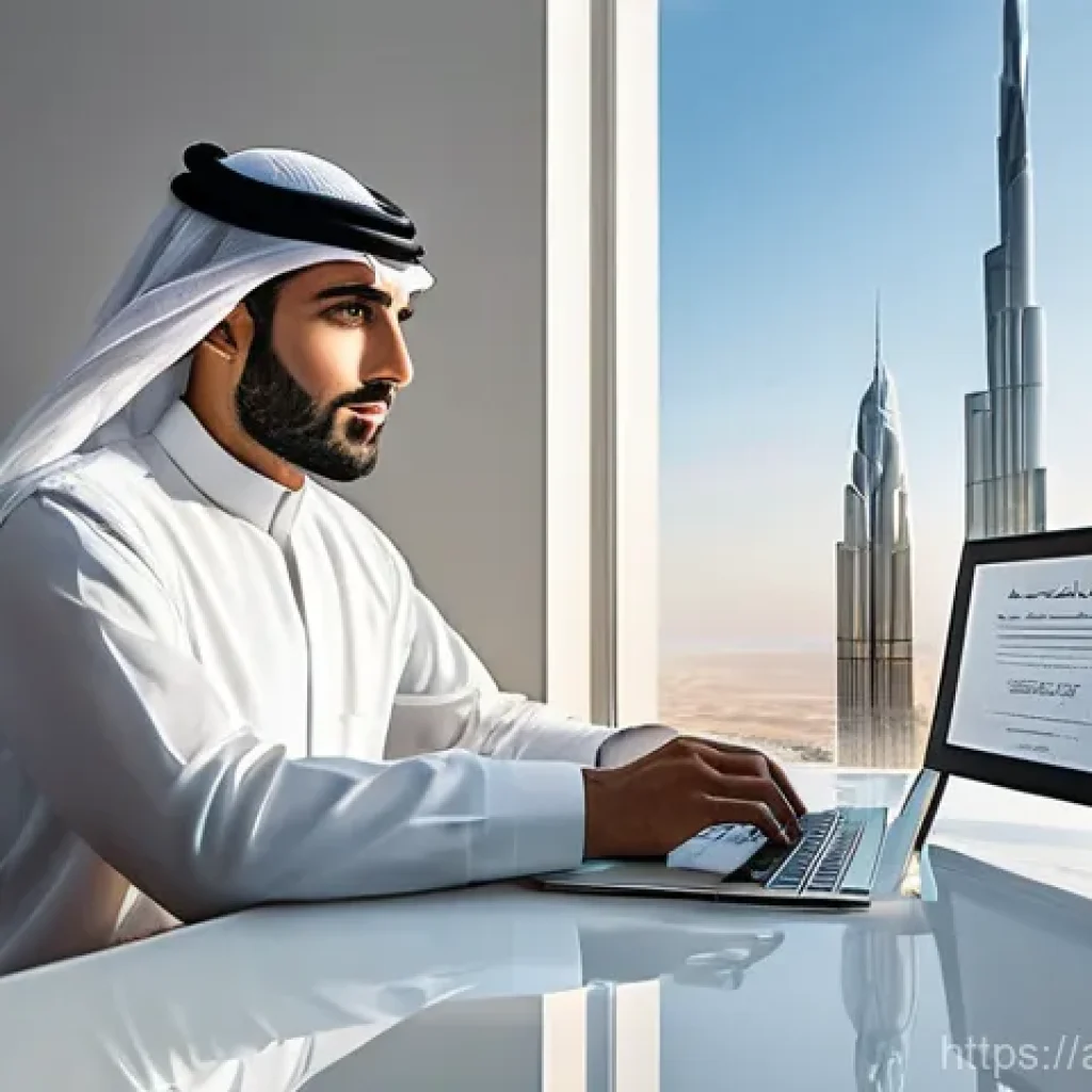 공인중개사 시험 대비 동영상 학습 자료 활용 - **Prompt:** A young, determined Arab man, professionally dressed in a crisp, light-colored thobe and...