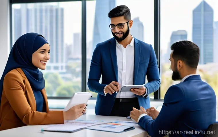 공인중개사 시험 대비 동영상 학습 자료 활용 - **Prompt:** A young, determined Arab man, professionally dressed in a crisp, light-colored thobe and...