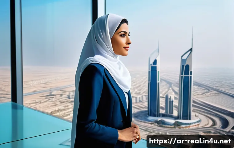 공인중개사로서의 자기계발 - **Prompt:** A confident and forward-thinking Arab real estate expert, a man in a crisp modern thobe ...