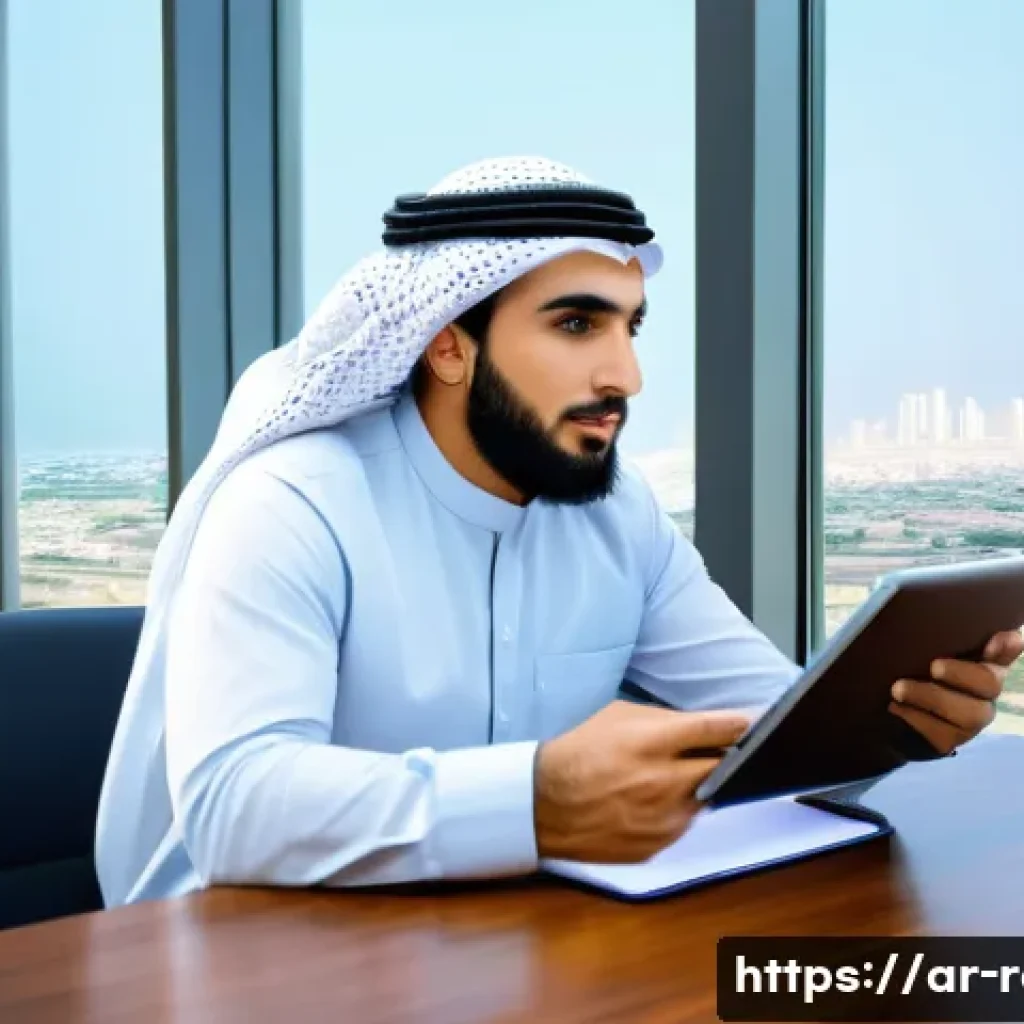 공인중개사 성공 사례 및 실패 사례 - A professional Middle Eastern real estate agent in traditional business attire, attentively listenin...