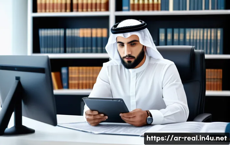 공인중개사 시험 최신 출제 경향 분석 - A professional Middle Eastern real estate agent in modern business attire, sitting at a sleek desk i...